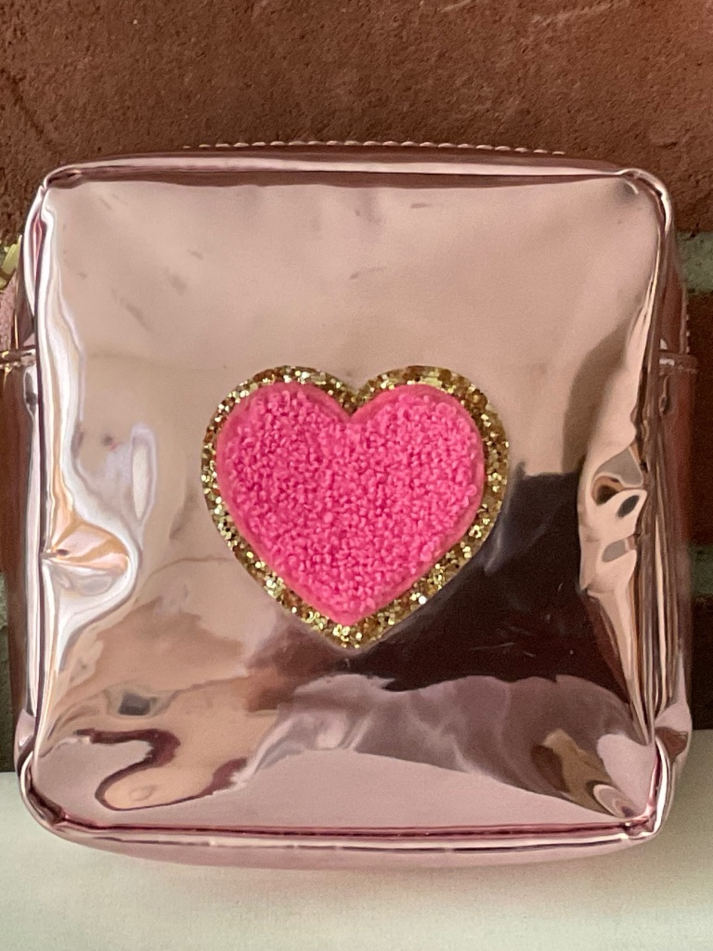 Stoney Clover Pink Heart Zip Pouch
